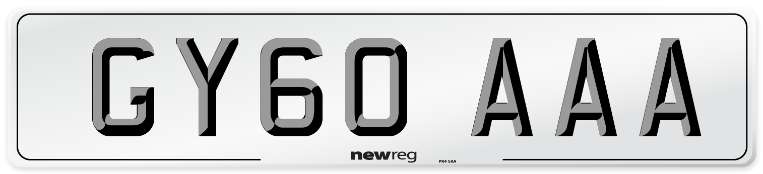 GY60 AAA Number Plate from New Reg